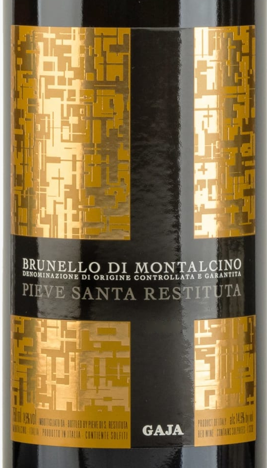 Gaja · Pieve Santa Restituta wine label