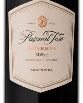 Pascual Toso ‘Reserva’ wine label