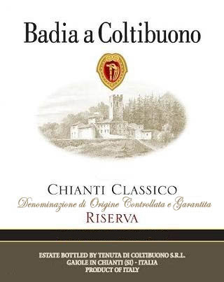 Badia a Coltibuono wine label