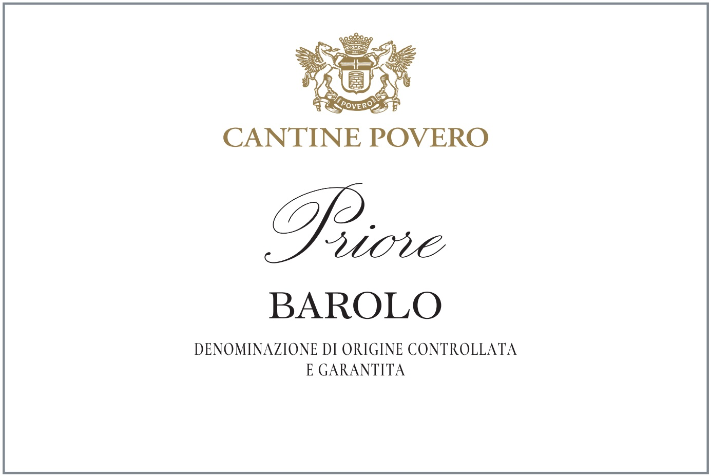 Cantine Povero Priore wine label