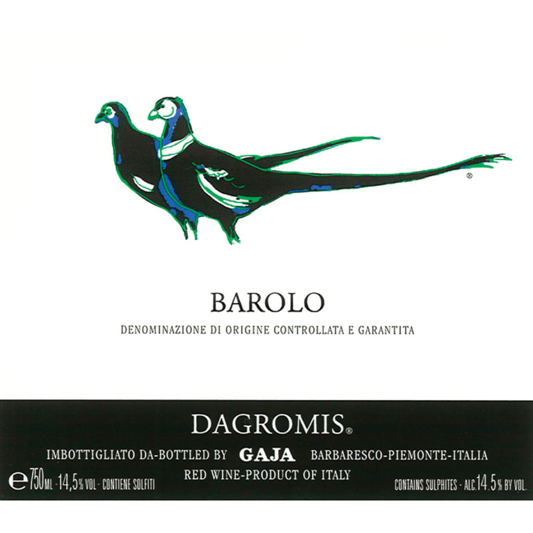 GAJA 'Dagromis' wine label
