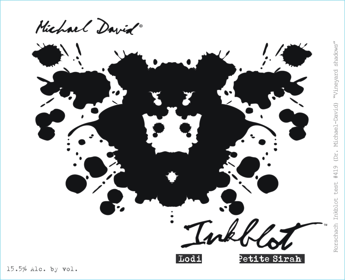 Michael David Winery Inkblot wine label
