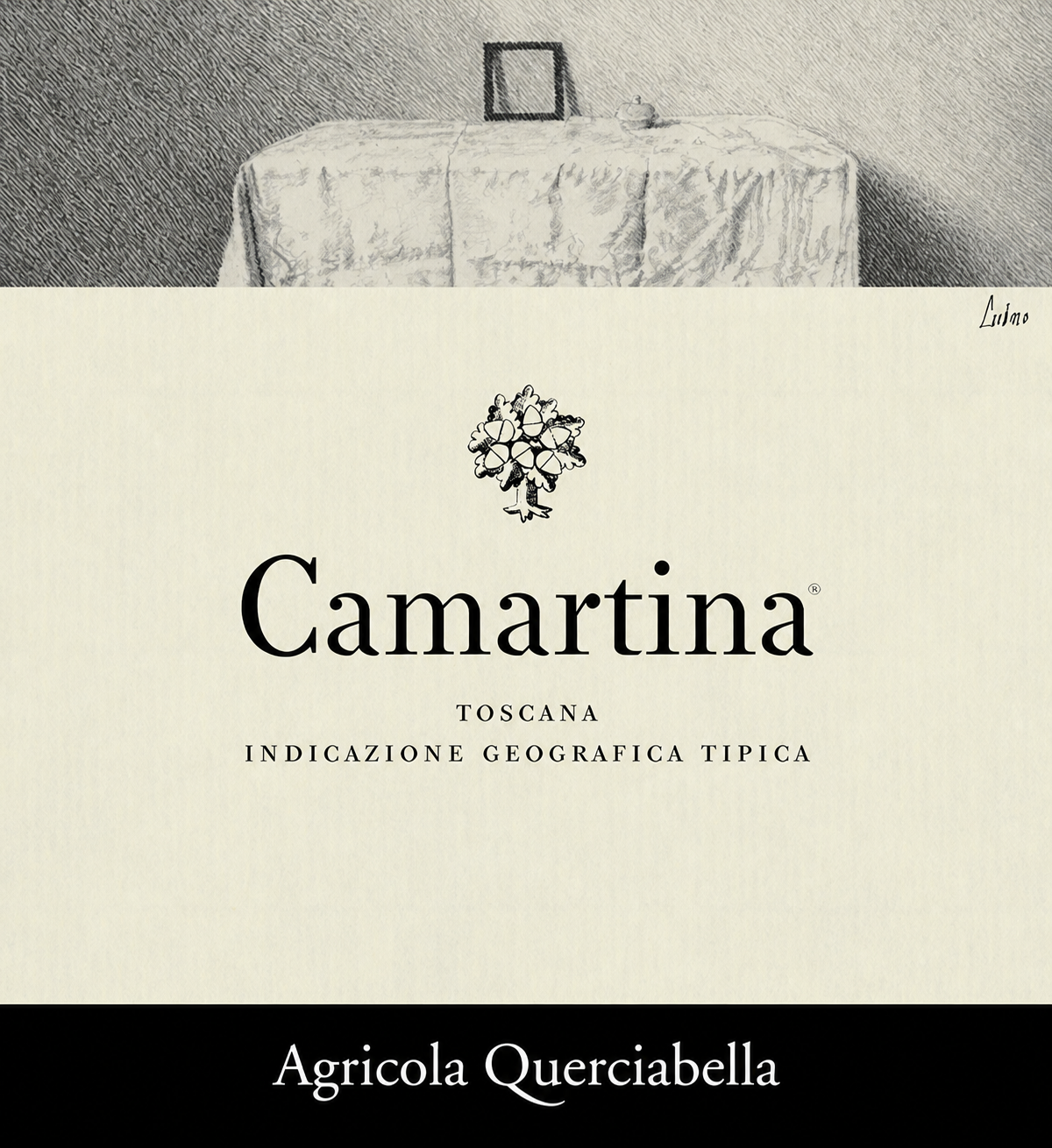 Agricola Querciabella 'Camartina' wine label
