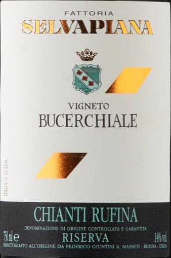 Fattoria Selvapiana Vigneto Bucerchiale wine label