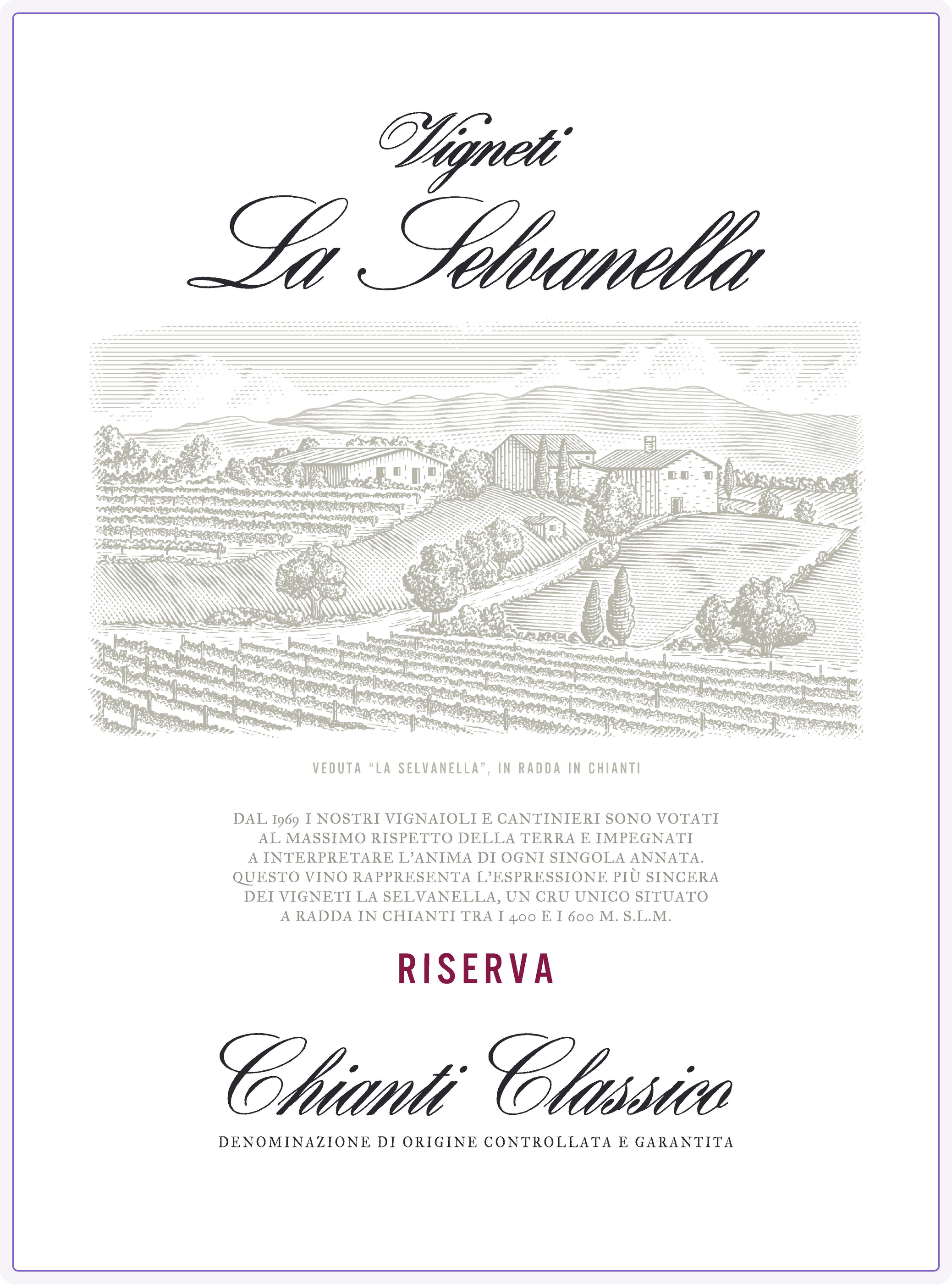 La Selvanella wine label