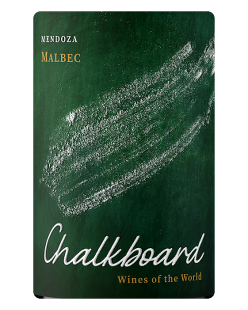 Chalkboard wine label