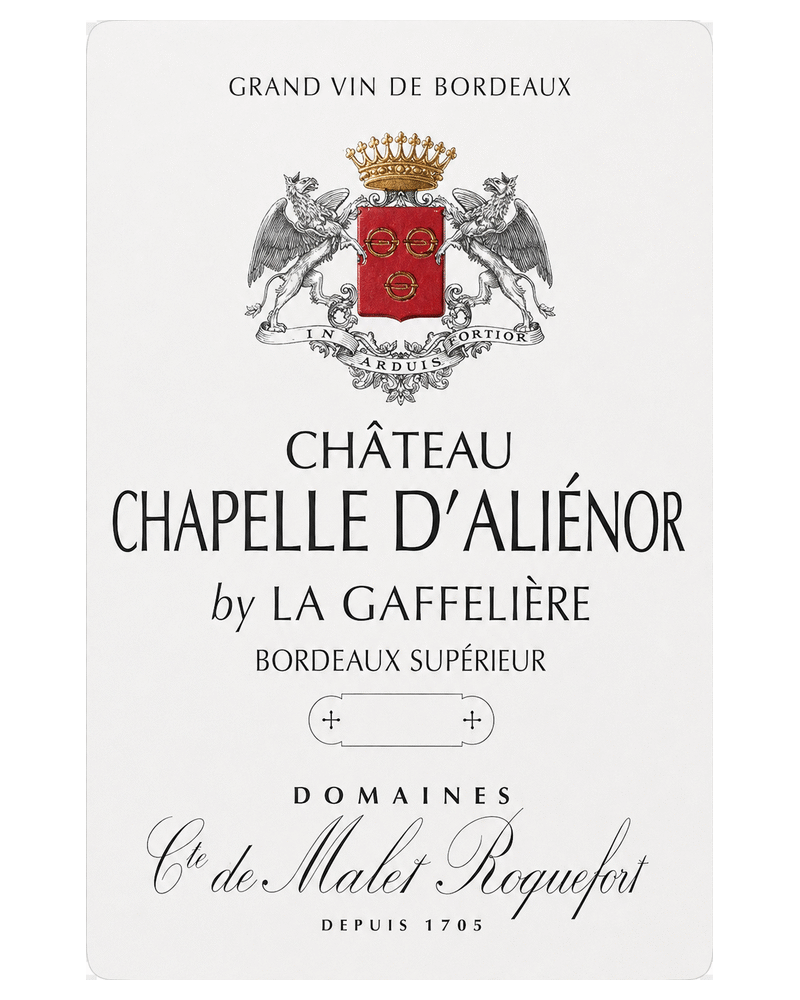 Château Chapelle d’Aliénor wine label