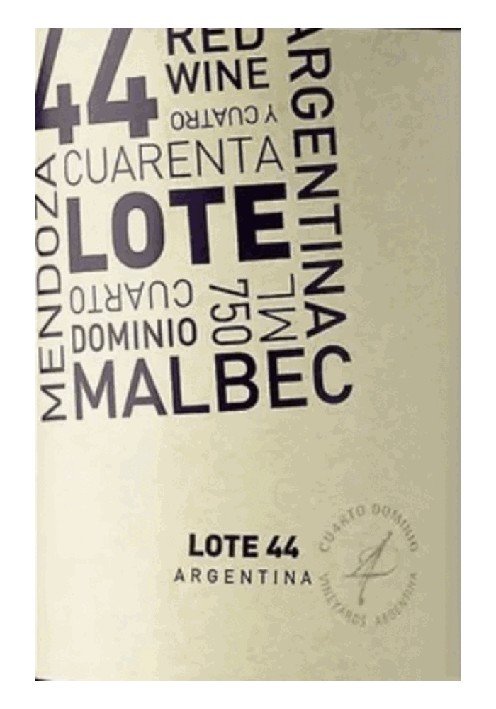 Cuarto Domino 'Lote 44' wine label