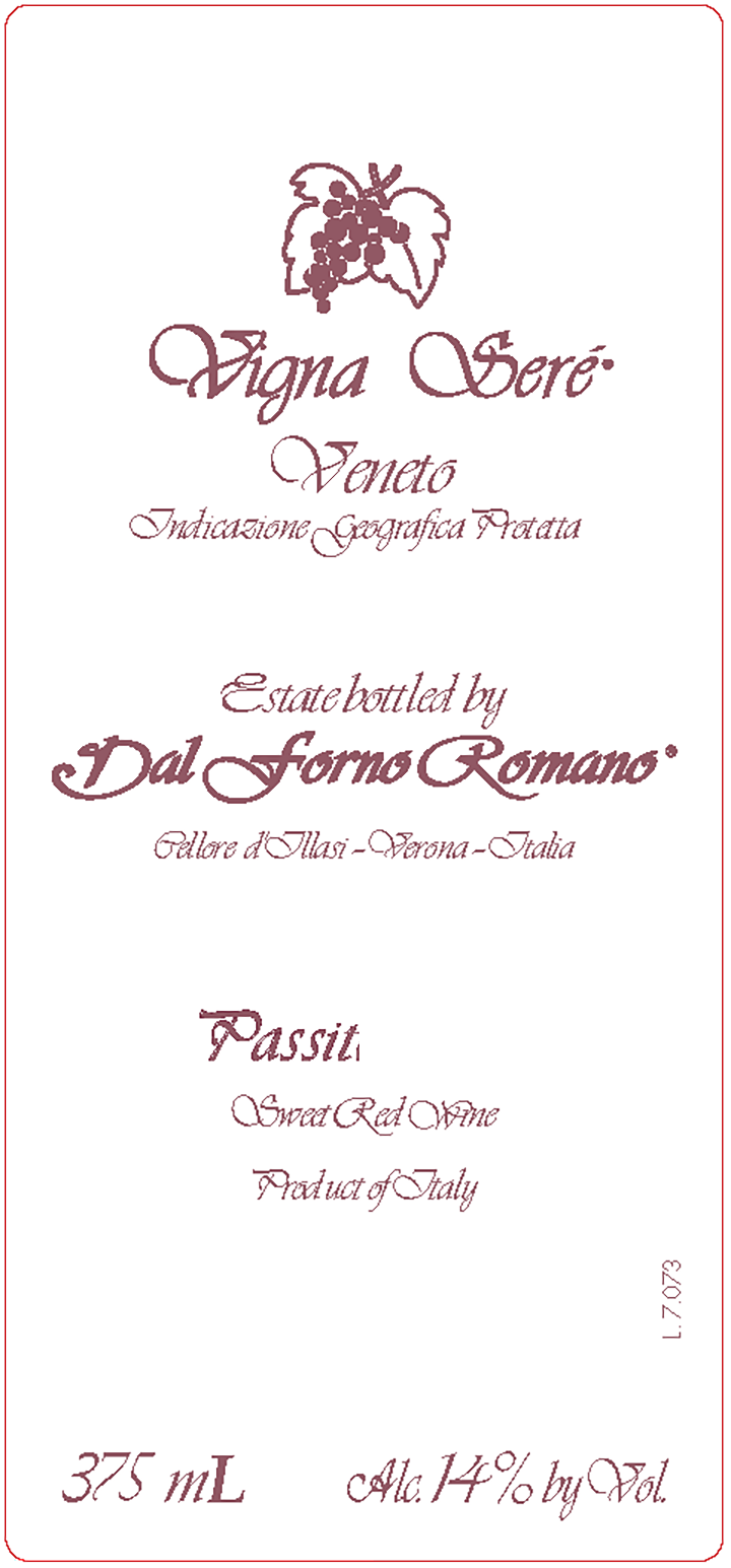Dal Forno Romano 'Vigna Sere' wine label
