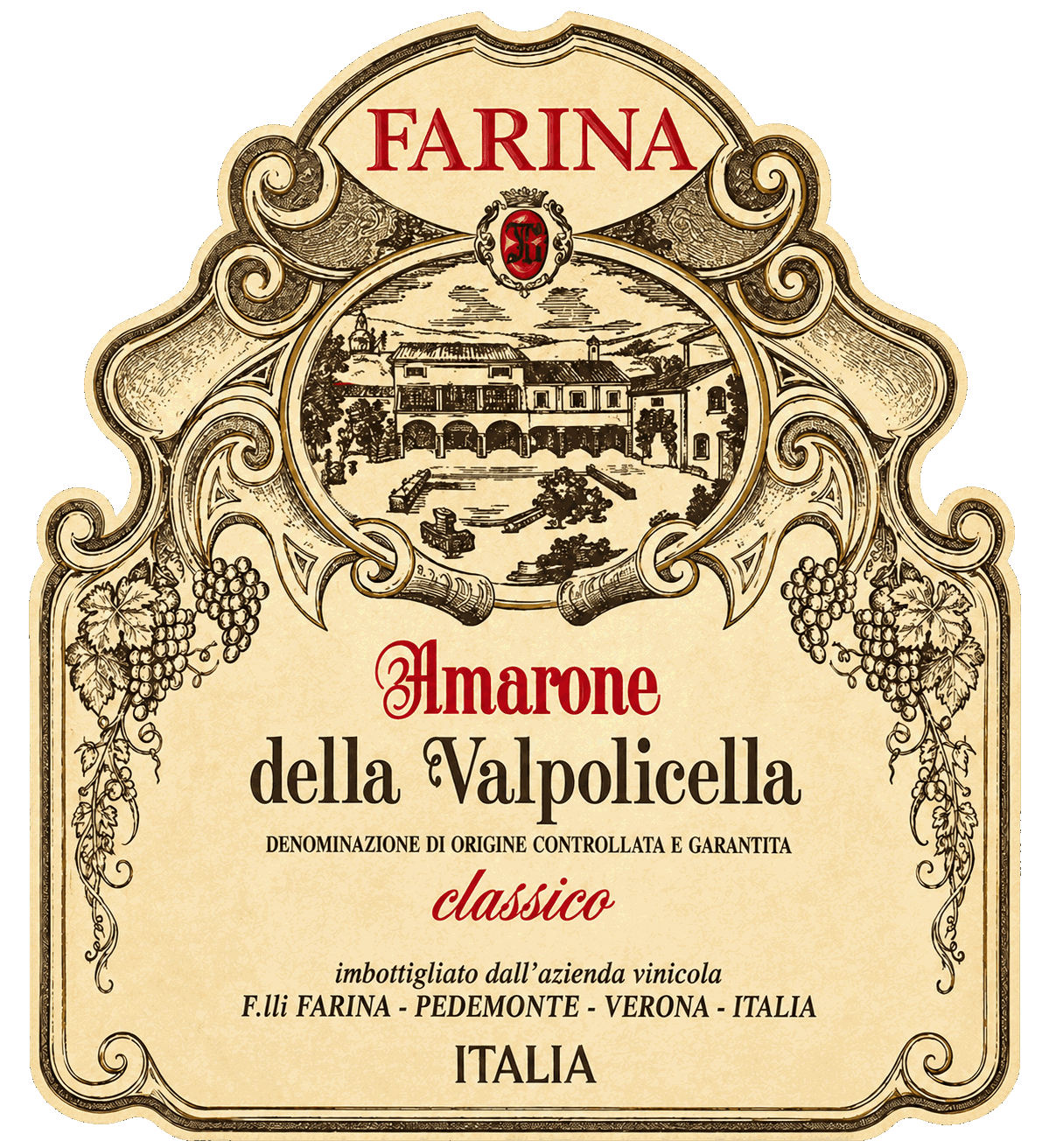 Farina Wines wine label