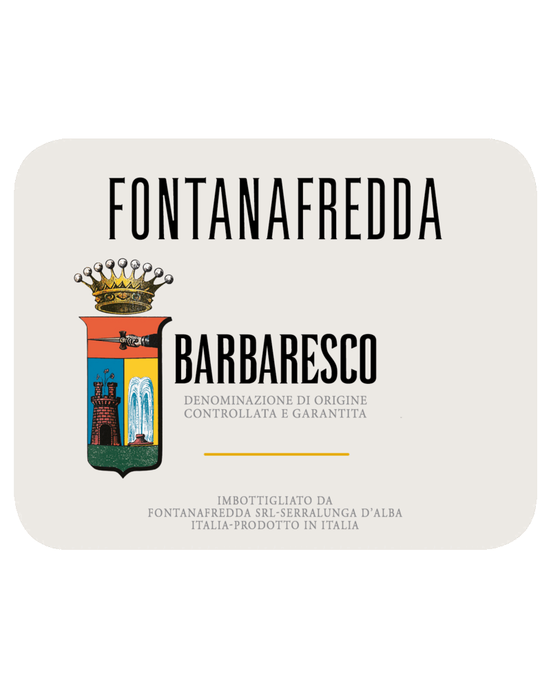 Fontanafredda Barbaresco Platinum wine label