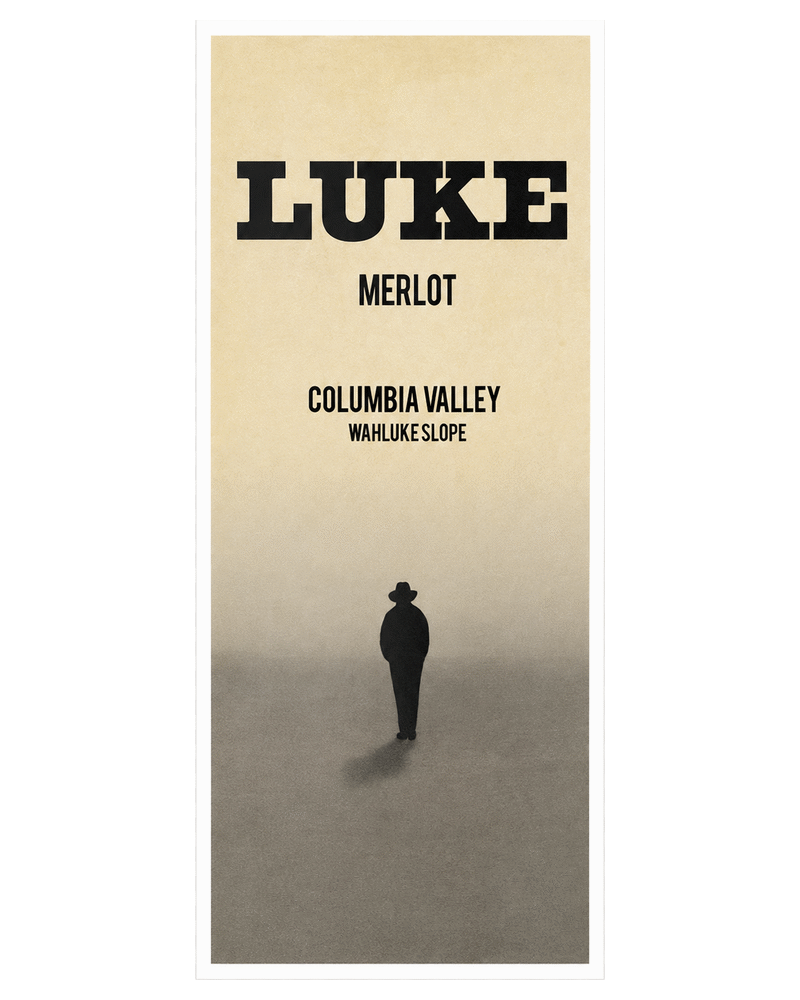 LUKE wine label