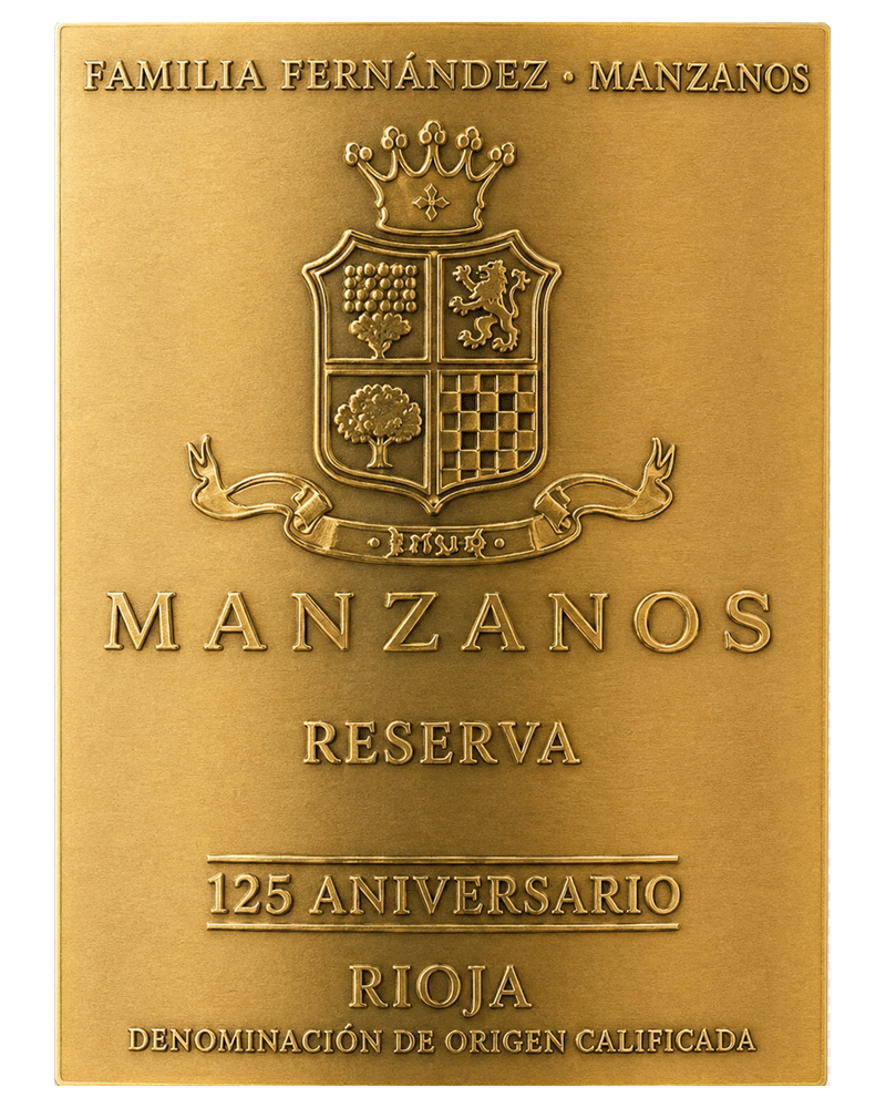 Bodegas Manzanos 125 Aniversario Reserva wine label