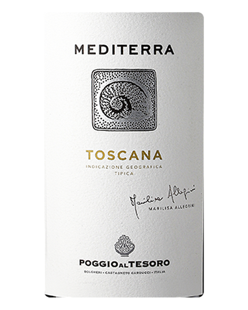 Poggio al Tesoro Mediterra Toscana Rosso wine label