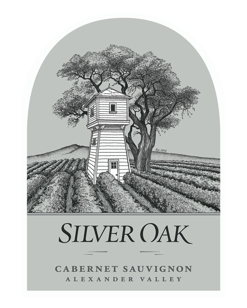 Silver Oak wine label